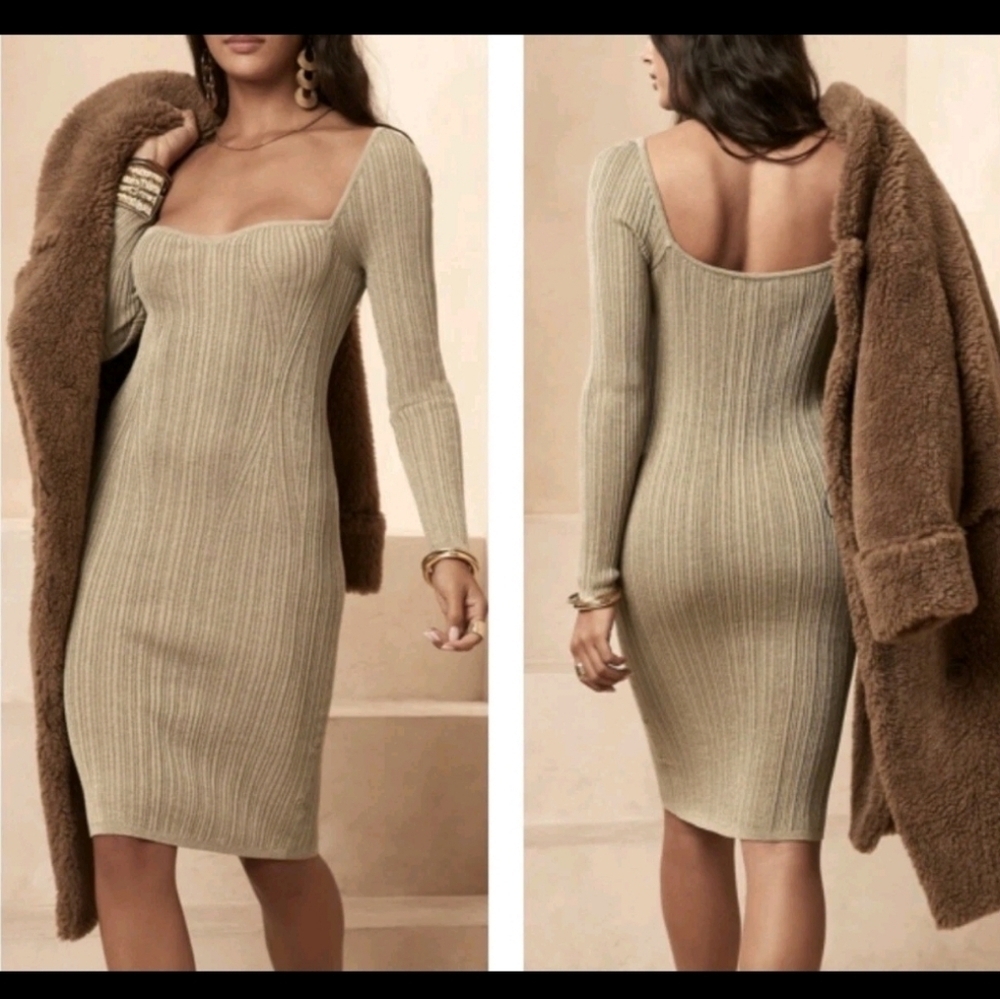 Banana Republic NWT Metallic Sweetheart Neckline Christmas New Years Dress Sz TM